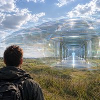 Transparent spaceship