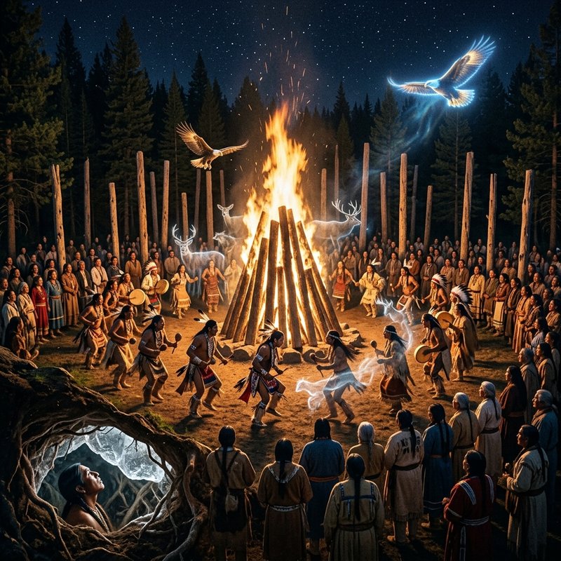 Indian shamanic journey with a drum Indian shamanic journey with a drum