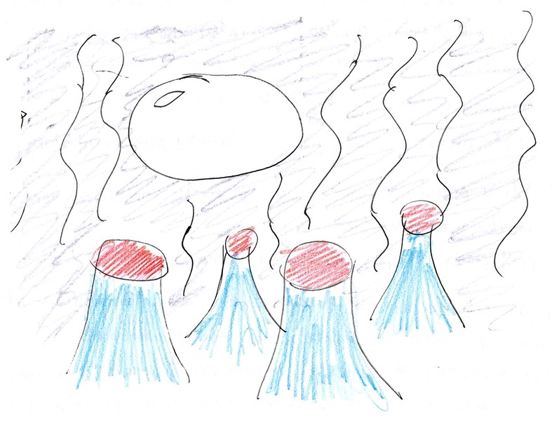 egg and chimneys