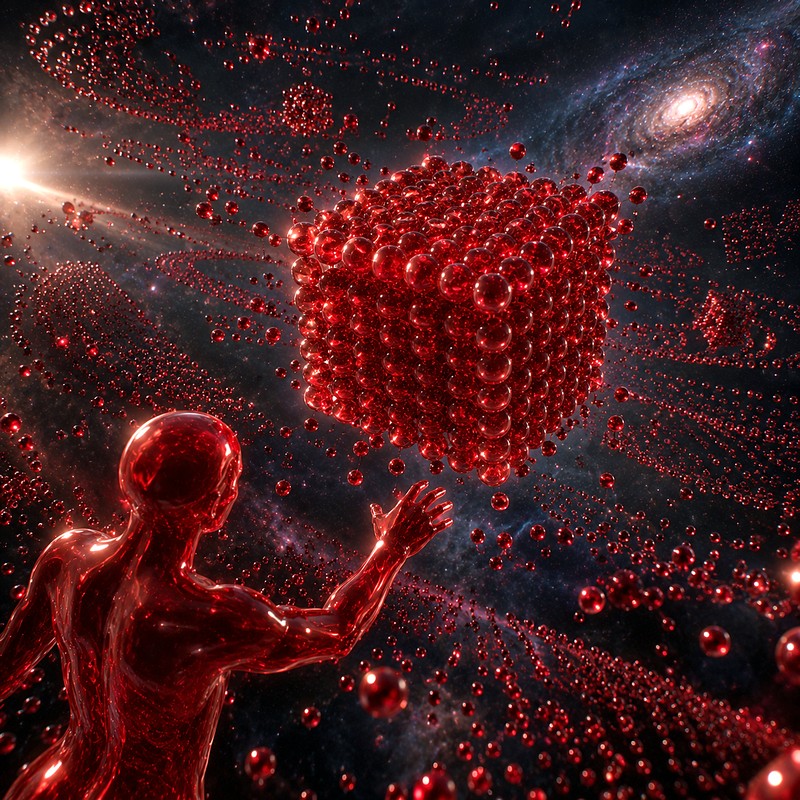 Ruby droplet cube Ruby droplet cube