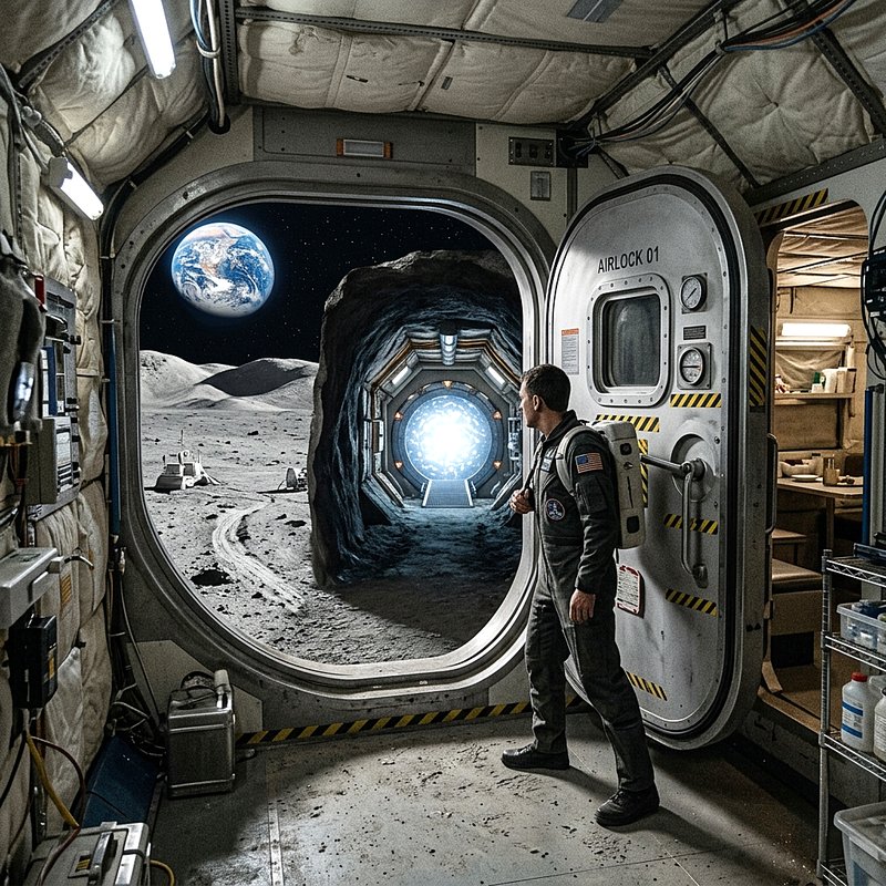 A base on the Moon and a Stargate