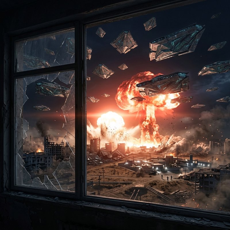 Aliens and nuclear explosion